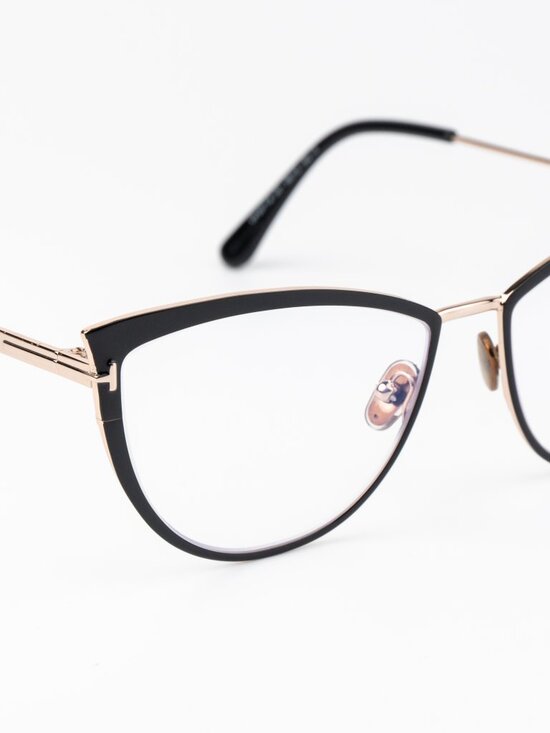 Tom Ford Women Eyeglasses Black Gold Cat Eye FT5877-B 001 NEW AUTHENTIC main image 9